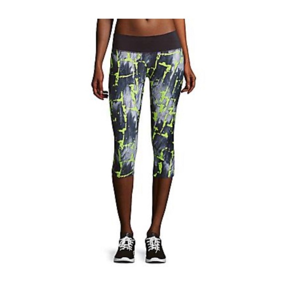 PRISMSPORT Pants - PrismSport Gray Yellow Urban Print Velo Leggings